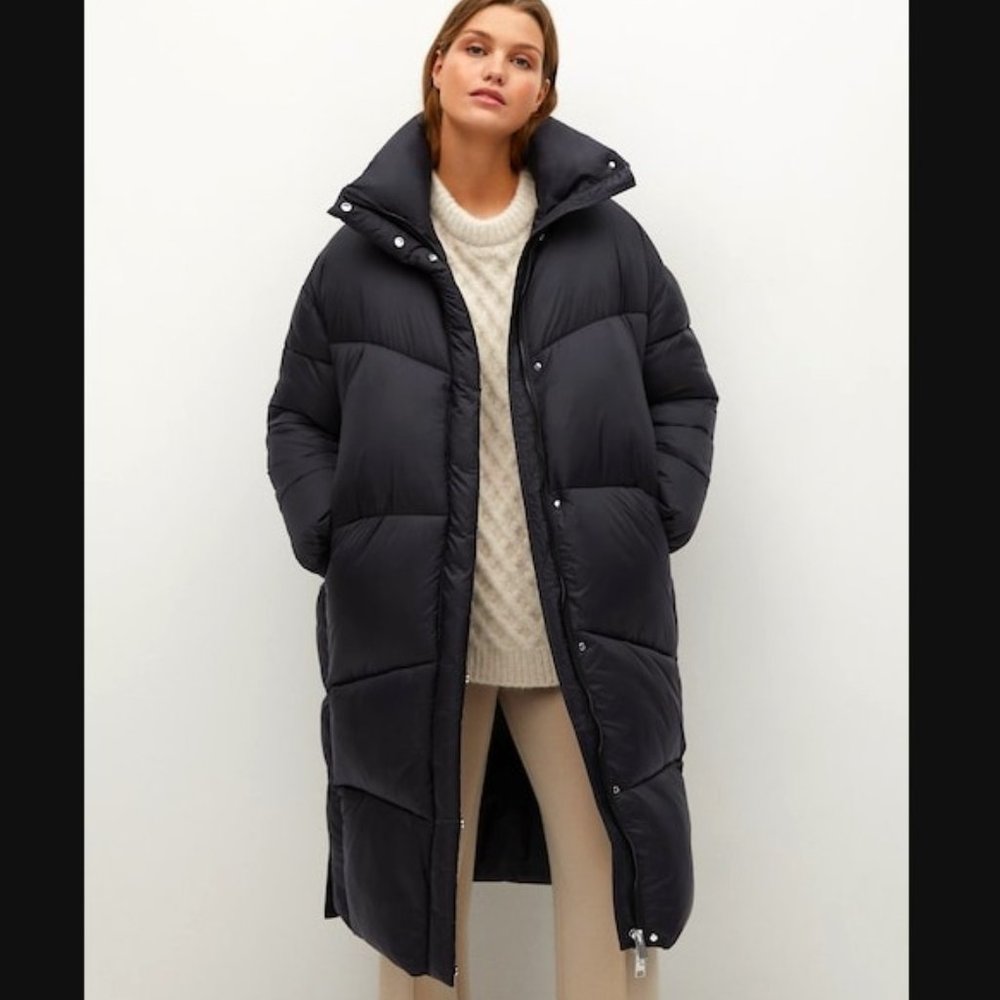 Mango Quilted Puffer Coat - Size M (8-10)- Black - New w/ tags - Offers Welcome